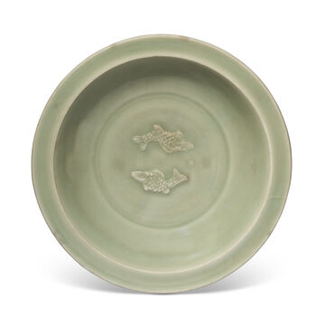 A Longquan Celadon 'Twin-Fish' Dish