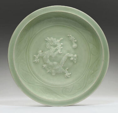 A Longquan Celadon Carved Dish