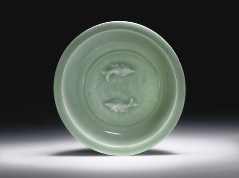 A Longquan Celadon Twin-Fish Dish