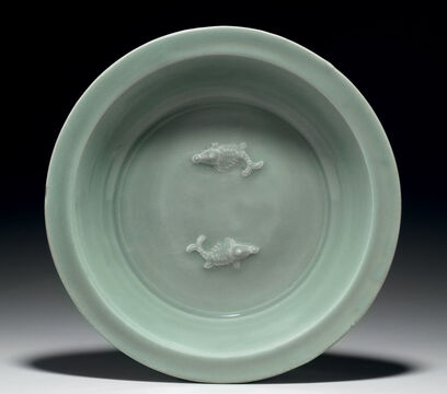 A Longquan Celadon 'Twin Fish' Dish