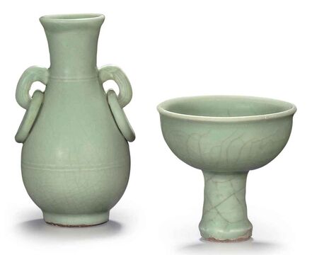Two Longquan Celadon Vessels