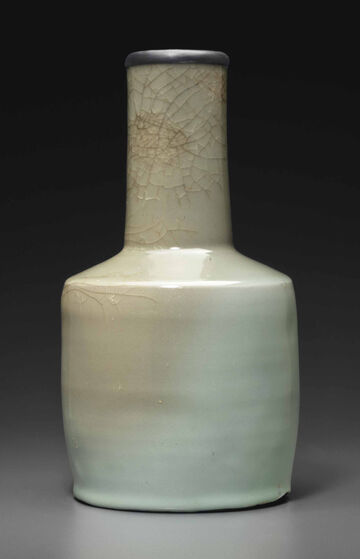 A Rare Large Longquan Celadon Mallet-Shaped Vase
