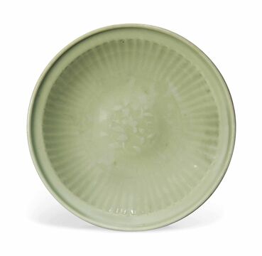 A Longquan Celadon Floral Dish