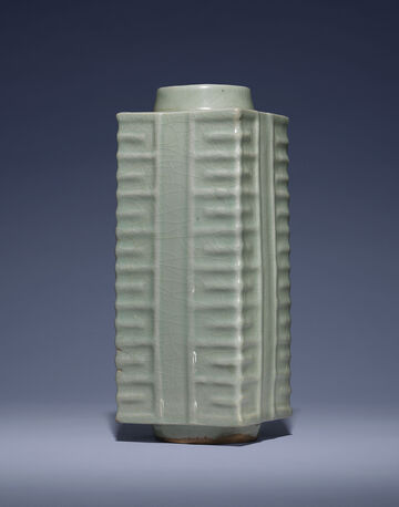 A Longquan Celadon Cong -Form Vase