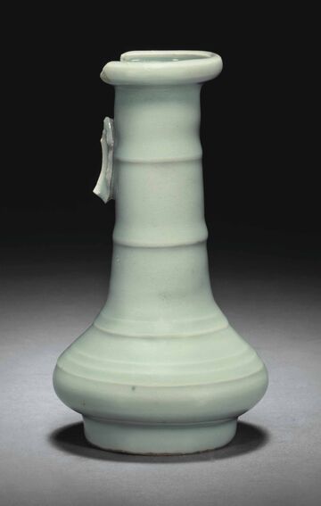 A Rare Small Longquan Celadon 'Bamboo' Vase, Xianwenping
