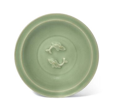 A Longquan Celadon 'Twin Fish' Dish