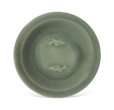 A Longquan Celadon 'Twin Fish' Dish
