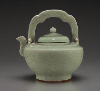 A Very Rare Longquan Celadon Teapot And Cover