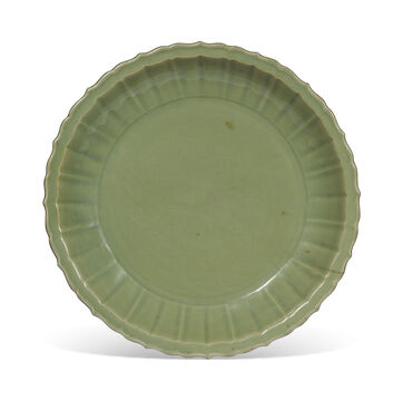 Grand Plat En Porcelain Celadon Longquan