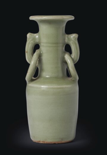 A Small Longquan Celadon Mallet Vase