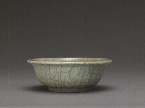 青釉刻双鱼纹洗