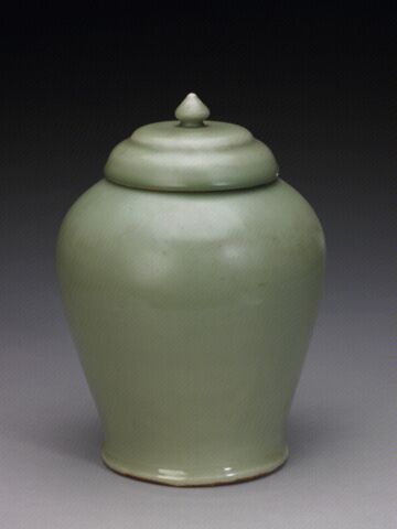 青釉盖罐