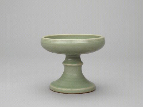 青釉高足洗