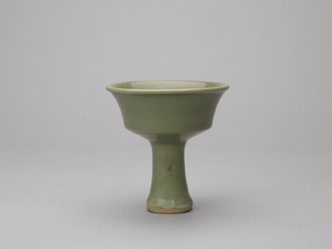 青釉高足碗