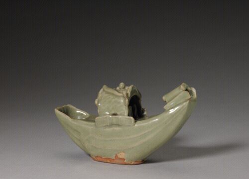 青釉船