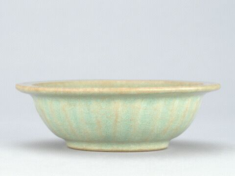 青釉刻双鱼纹洗