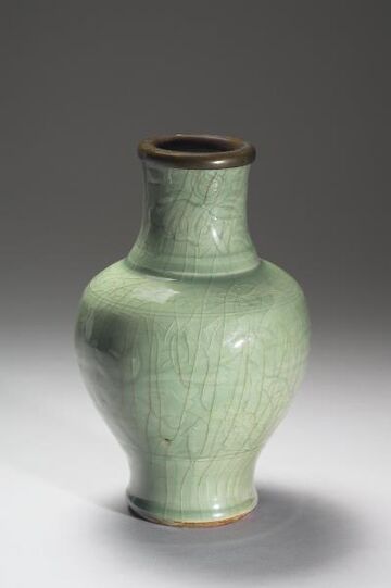 Vase with incised lotus design