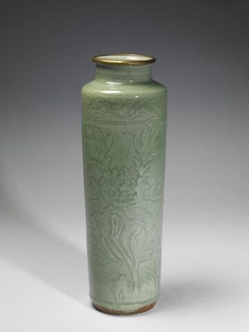 Vase with incised floral decoration