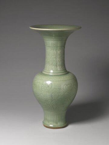 Vase with incised peony decoration
