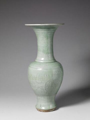 Vase with incised peony decoration