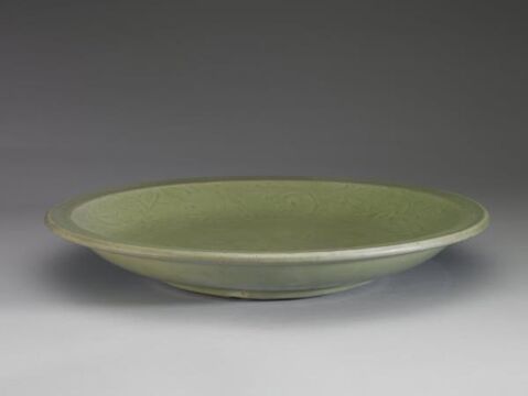 Dish with incised floral decoration