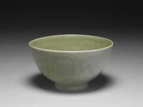 Bowl with incised floral design