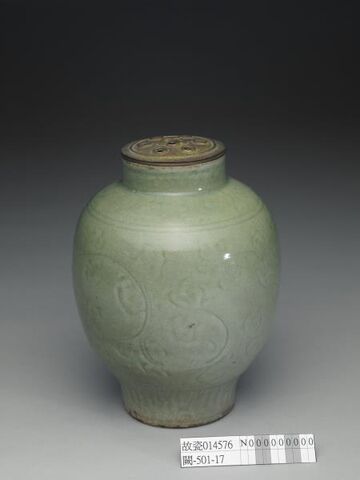 Jar with incised floral decoration