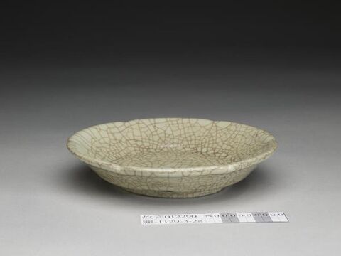 Dish with hibiscus-shaped rim