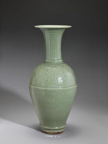 Vase with carved floral decoration