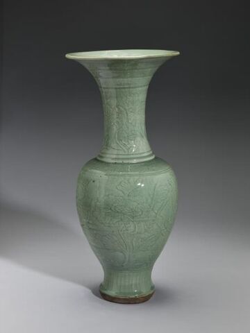 Vase with carved floral decoration