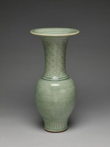 Vase with incised floral decoration