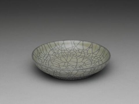 Dish in greyish-green glaze