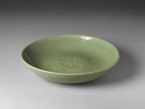 Dish with lotus decoration